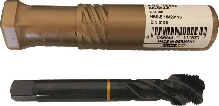 GUHRING-Gewindebohrer für Sacklöcher GUHRING HSS-E 5732 G3/8 – 19 Gewindegänge