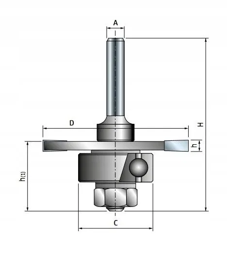 Fräser 63-10906P 50,8 × 4,0 × 60,3 × 6,0-3