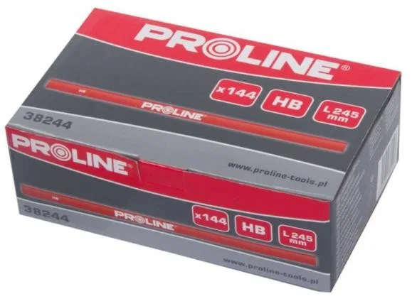 Pro-Line Tischlerbleistift, rot, HB, 245 mm, 144 Stück – 38244