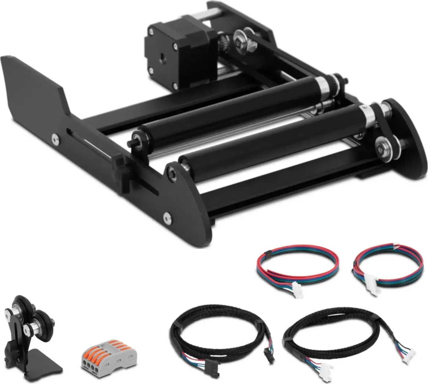 Steinberg Drehbare Aufsatzrolle für Lasergravierer, Bereich 3–200 mm Drehbare Aufsatzrolle für Lasergravierer, Bereich