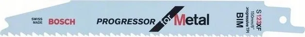 Bosch Bosch Säbelsägeblatt S 123 XF Progressor für Metall, 25 Stück (Länge 150 mm)