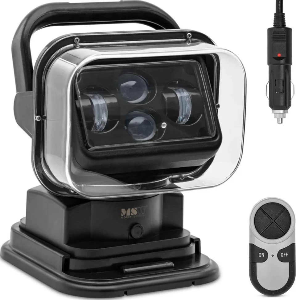 LED-Suchscheinwerfer mit Magnetfuß und Fernbedienung für Auto und Boot, 9–32 V, 60 W
