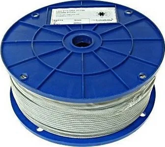 PVC-beschichtetes verzinktes Stahlseil, 4,0 mm, grün, 200 m (200 m)