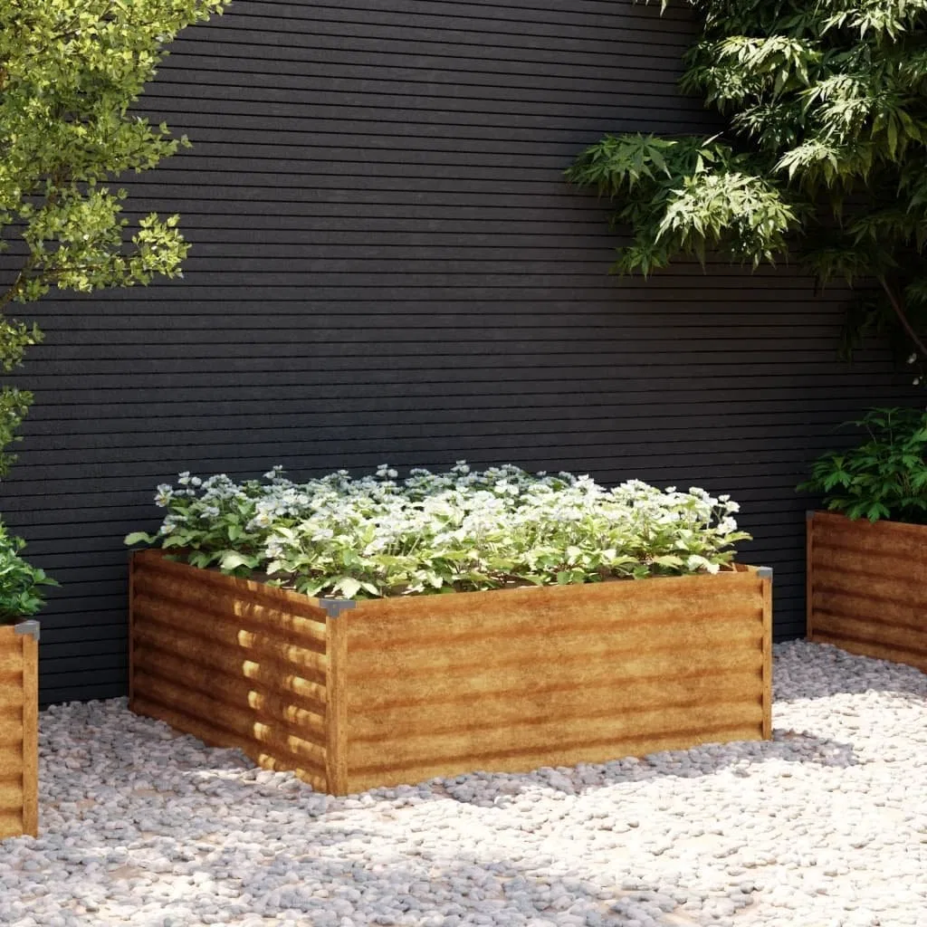 vidaXL vidaXL Hochbeet, 100 x 100 x 36 cm, Cortenstahl