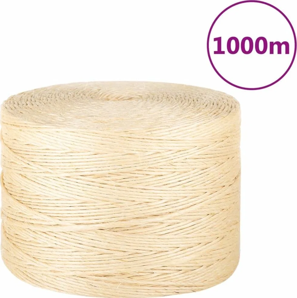 vidaXL vidaXL Seil, 100 % Sisal, 3 mm, 1000 m