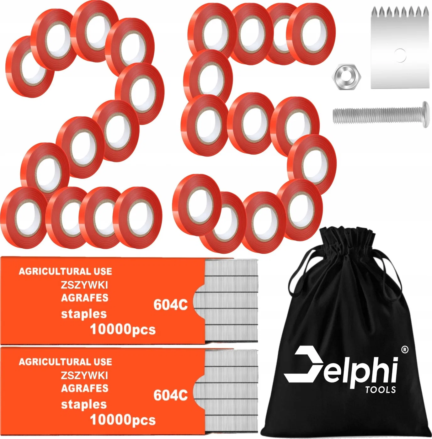 Delphi Tools TAPENER PREMIUM-GARTENBINDER ZUM BINDEN VON PFLANZEN, 25 x BINDEBAND