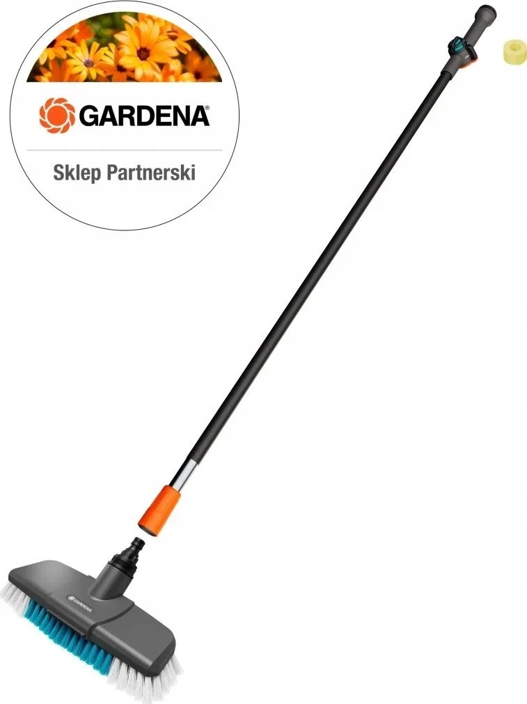 Gardena GARDENA Cleansystem Reinigungsset, hart, mit Griff M, Reinigungsbürste (grau/türkis, Arbeitsbreite 27 cm)