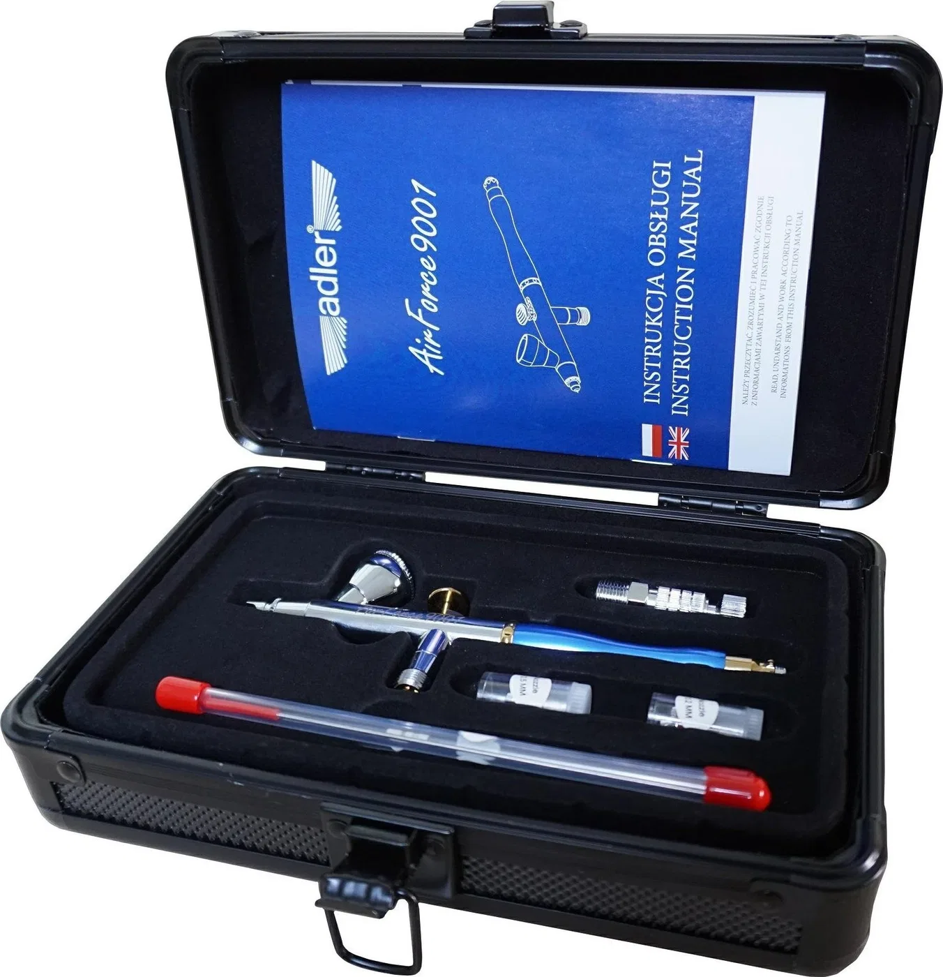 Adler ADLER AIRBRUSH AIRFORCE AD-9001 IM LIEFERUMFANG ENTHALTEN: DÜSEN  0,2 mm, 0,3 mm, 0,5 mm