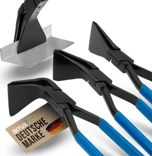 Bituxx Dachdeckerzange Blechbearbeitungszange/Biegezange 3-teilig