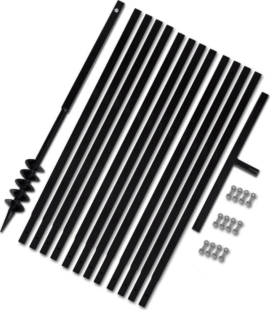 vidaXL Erdbohrer mit Griff, 80 mm, ausziehbar, 13 m, Stahl