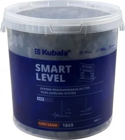 Kubala Klammern zum Ausrichten von Platten, 1,5 mm, 800 Stück + 20-Liter-Eimer