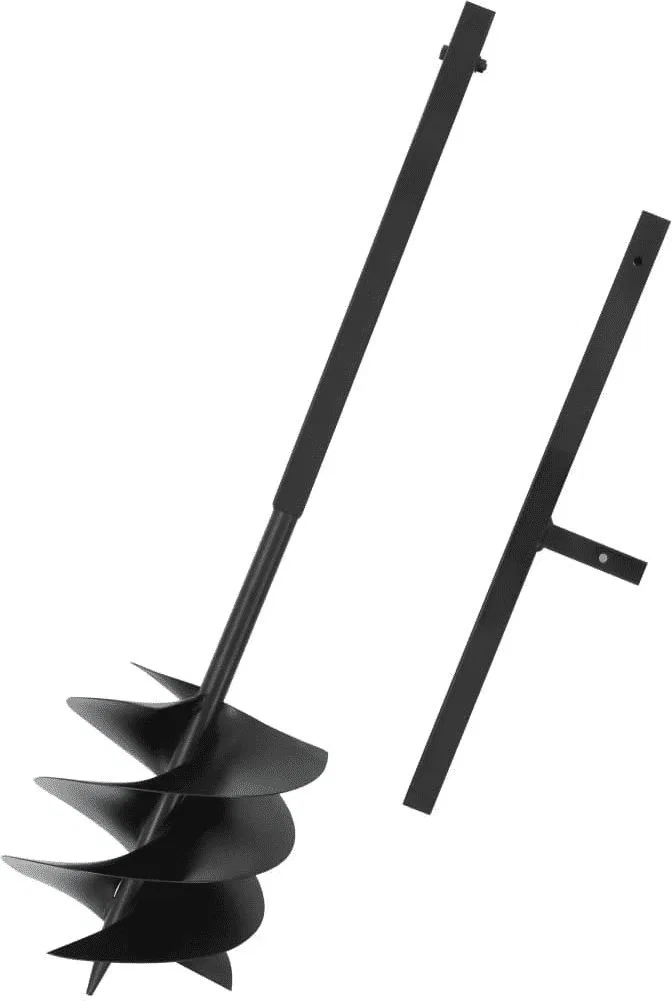 vidaXL Erdbohrer mit Griff, 250 mm, Stahl, schwarz