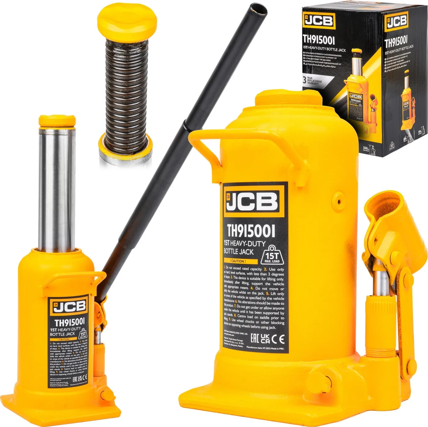 JCB Hydraulischer Säulenheber 15 t (min. Höhe 280 mm, max. Höhe 508 mm)