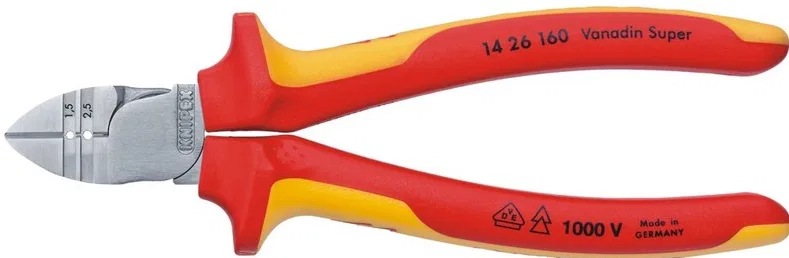 Knipex Abisolierzange 160 mm, isoliert (14 26 160)