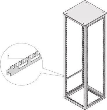 SCHROFF SCHROFF Varistar-Kabelträger bis zur Schranktiefe, RAL 7021, 800D