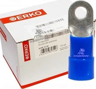 Erko Isolierte Ösenklemme KOE 16 mm M5, 100 Stück, ERKO