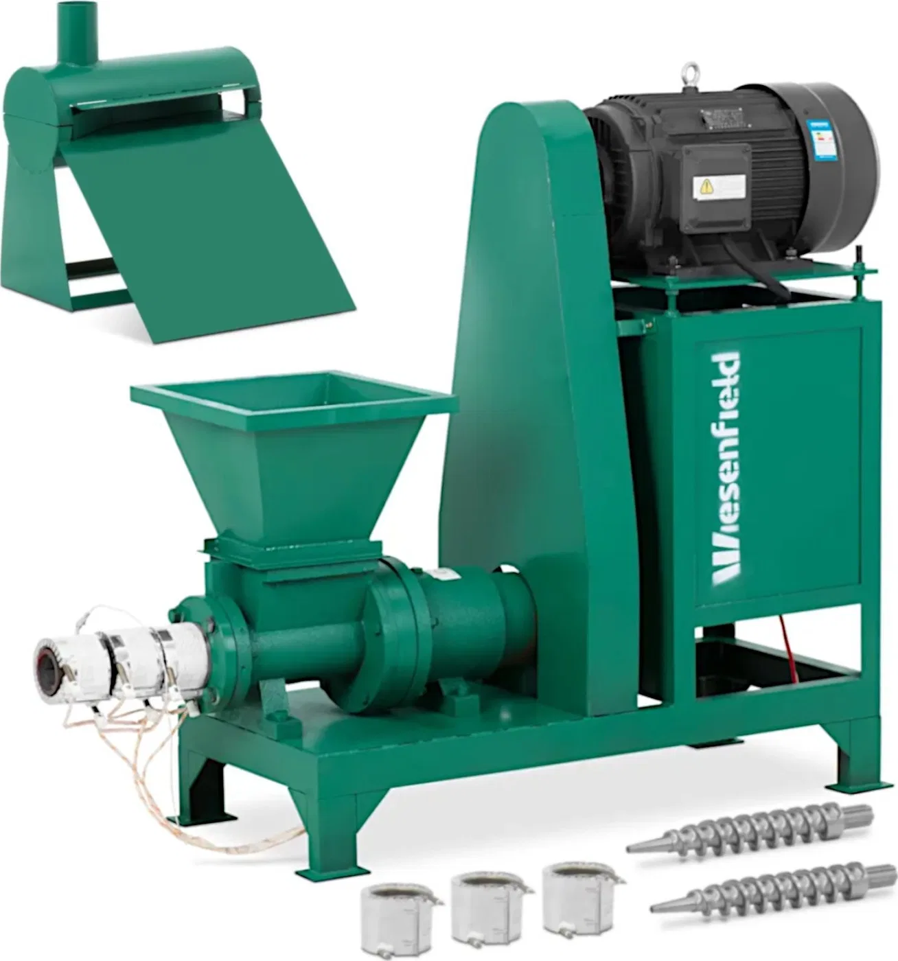 Brikettiermaschine zur Herstellung von Briketts aus Sägemehl und Holzspänen, 300 kg/h, 21 kW Brikettiermaschine zur Herstellung von Briketts aus Sägemehl und