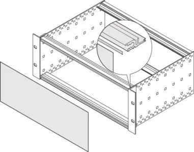 SCHROFF SCHROFF EuropacPRO EMV-Abschirmungsset für Front- und Rückwand für horizontale Schiene, 84 mm, 10 Stück