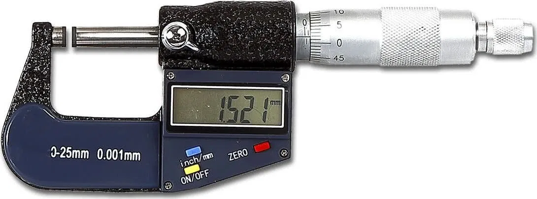 Pro-Line elektronisches Mikrometer 0–25 mm, Genauigkeit 0,001 mm (20519)