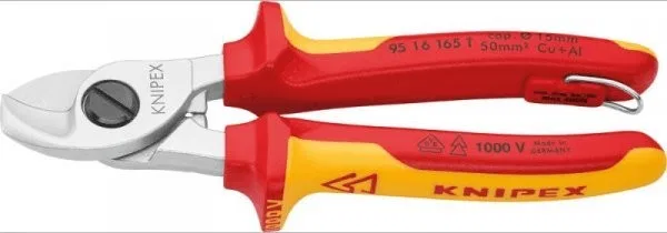Knipex VDE-Kabelschere 165 mm mit Sicherheitsgriff von Knipex