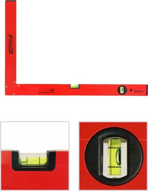 AWTools 90°-Winkel mit Wasserwaage, 60 x 120 cm (AW30110)