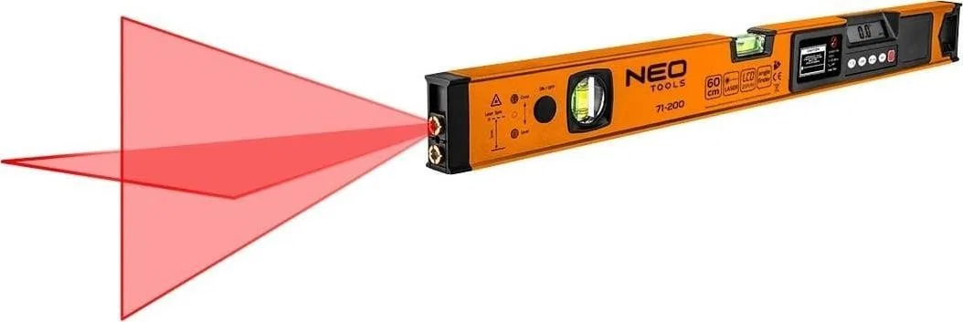 Neo Wasserwaage mit elektronischem Display, 60 cm
