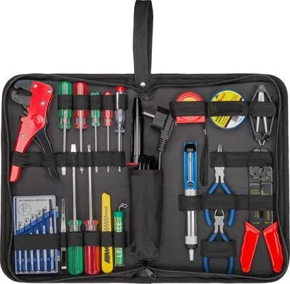 Fixpoint Werkzeugset mit Lötkolben / 20-teiliges Set / 45243