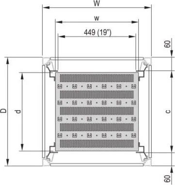 SCHROFF SCHROFF Eurorack-Einschub 19", stationär, 600W 600D