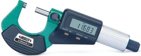 Insize Digitalmikrometer 0–25 CERT (3109-25A)