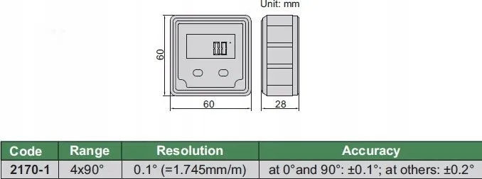 Insize Wasserwaage 4*90
