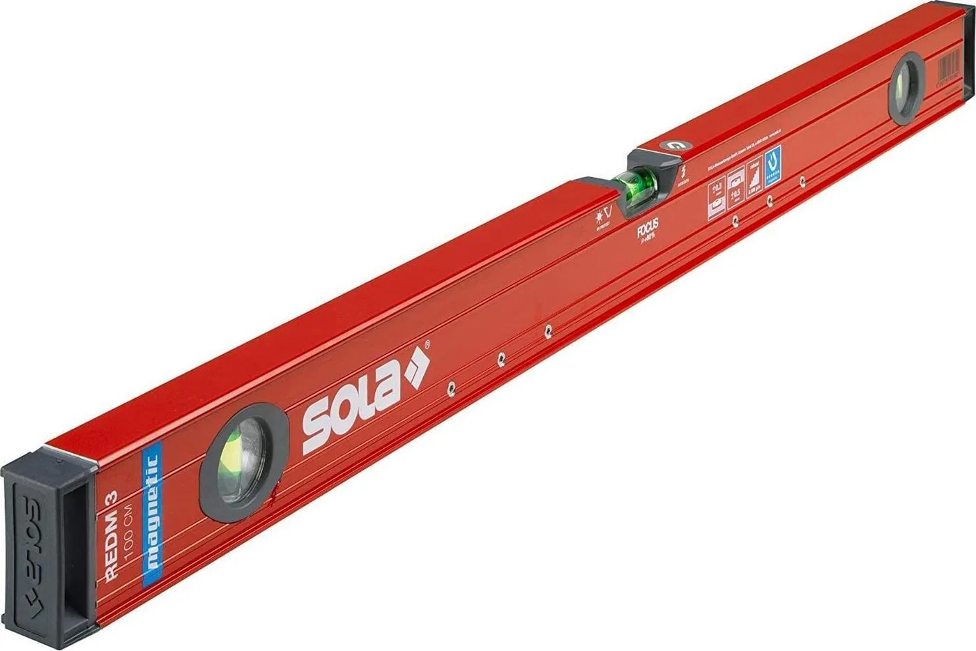 Sola SOLA MAGNETISCHE WASSERWAAGE REDM 3 1000 mm 0,3 mm/m SO01813301