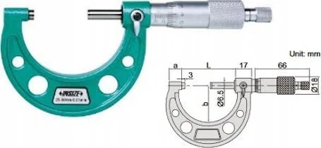Insize Mikrometer 200–225 Standard.