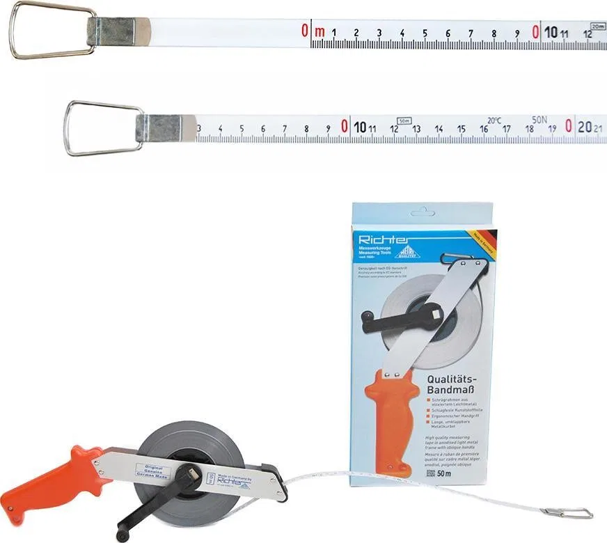 Richter Lackiertes Stahl-Rollbandmaß RICHTER 414WSR 50 m