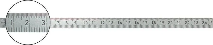 Format: Edelstahl-Lineal, Breite 30 mm, Länge 300–2000 mm