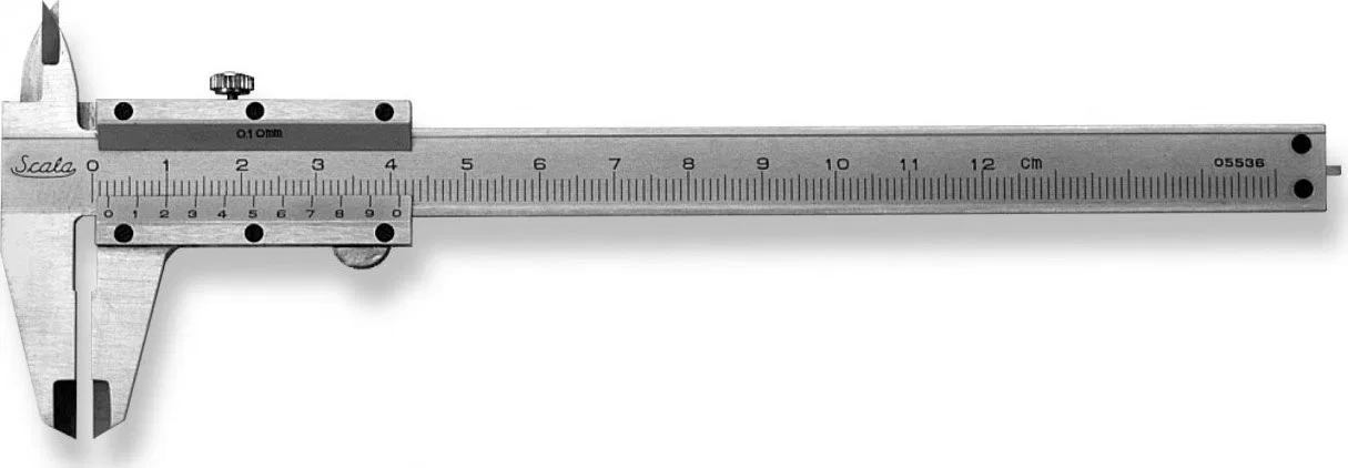 Scala Slankmatis 125 x 40 mm, 1/10 mm, verchromt von Scala