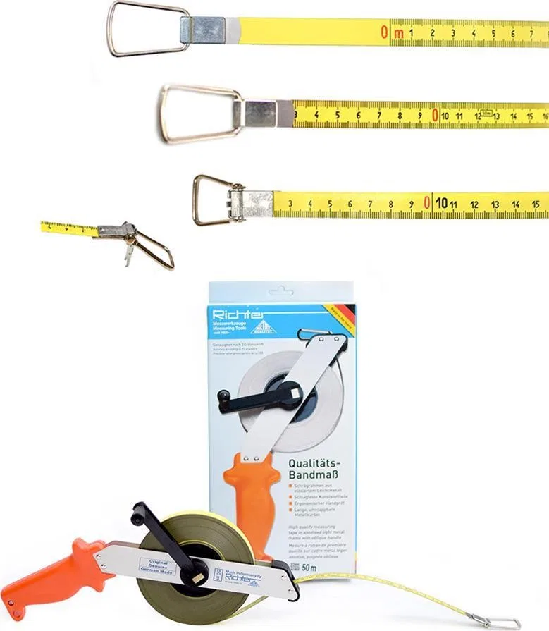 Richter Lackiertes Stahl-Rollbandmaß RICHTER 414GSR 50 m