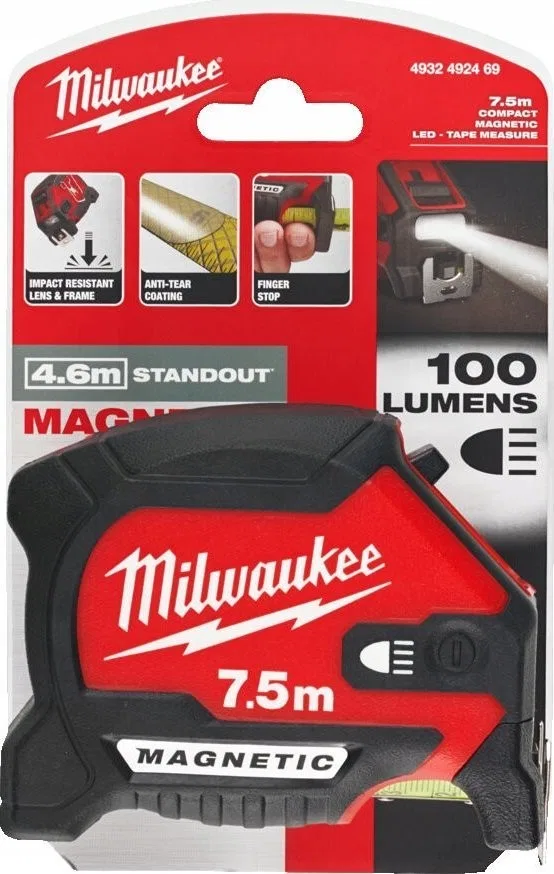 Milwaukee MILWAUKEE ROLLMAßBAND 7,5 m PREMIUM LED