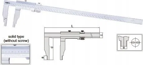 Insize Messschieber  200 mm, Genauigkeit 0,05 mm  8 Backen, 100 mm
