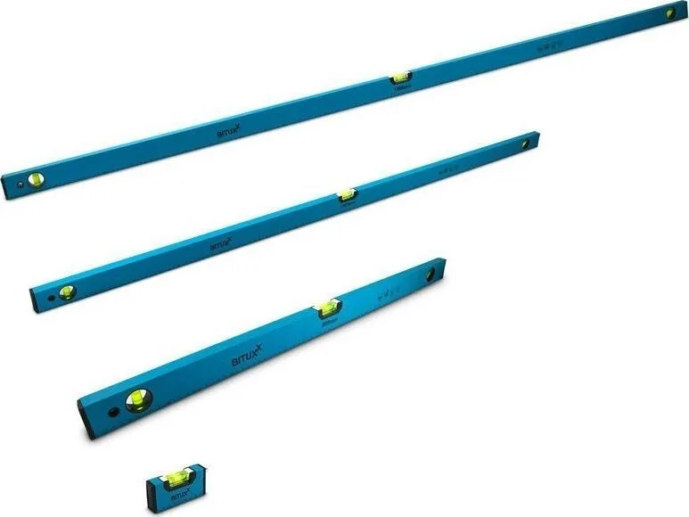 Bituxx Set robuster Wasserwaagen Magnetische Wasserwaagen 10 / 80 / 150 / 180 cm Set