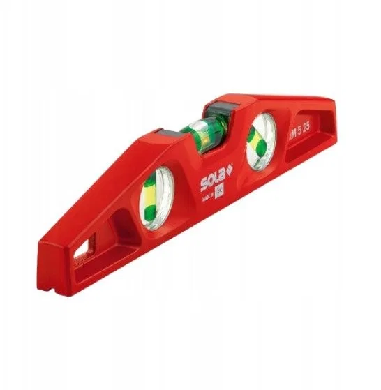 Wasserwaage mit Horizontal- und Vertikalanzeige, 5–25 cm