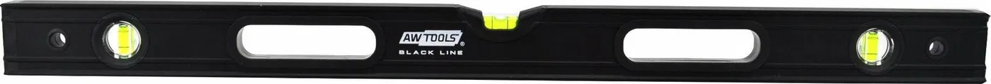 AWTools AWTOOLS Wasserwaage BLACK 120 cm, magnetisch, mit Halterungen AWBL25055