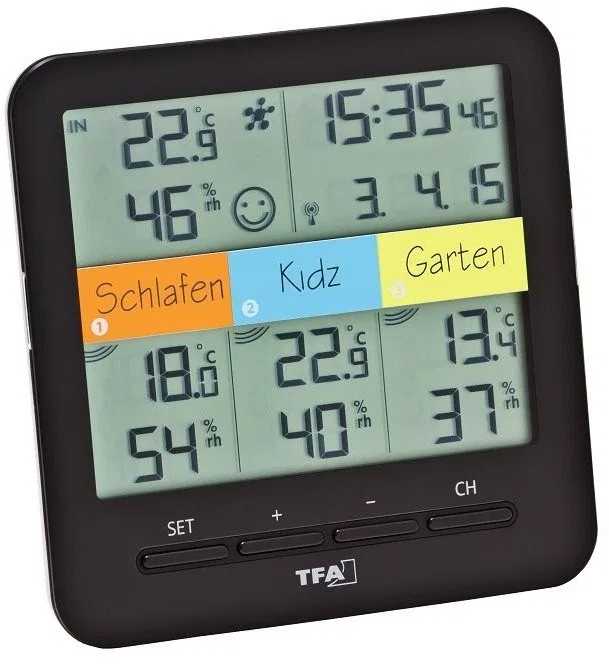 Finnish Thermometer 8230 Klima@Home – Thermometer und Hygrometer mit drei Sensoren