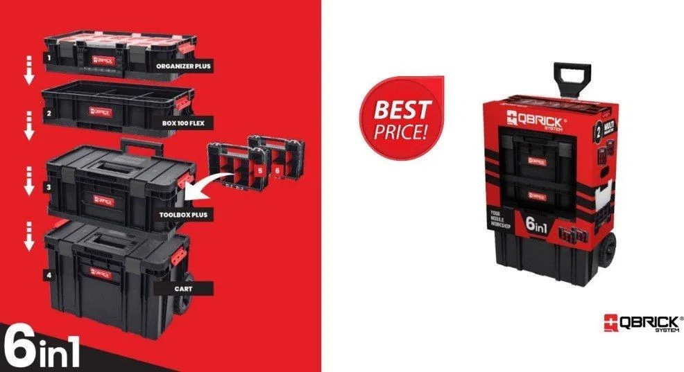 Qbrick Werkzeugkasten Two Cart 6in1