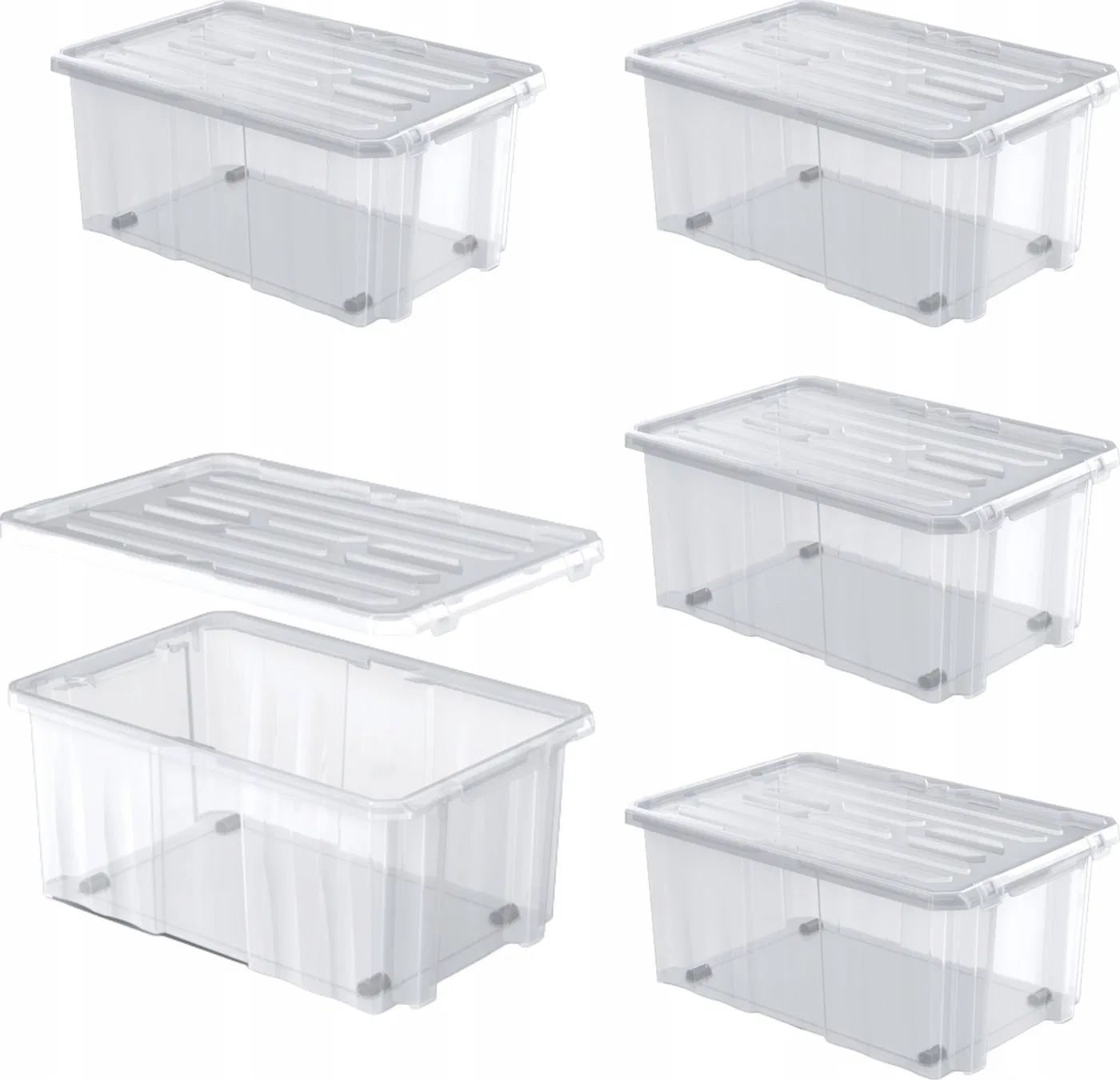 Prosperplast 5x Behälter NCC24 mit Deckel Werkzeugkasten Organizer