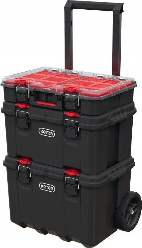 Kadax Keter Werkzeugkasten auf Rollen, 150-Liter-Set