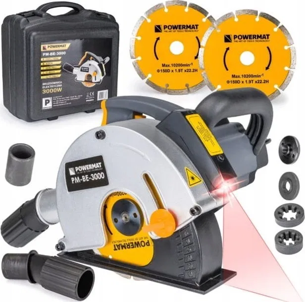 Powermat-Rillmaschine ELEKTRISCHE RILLMASCHINE 3000 W, 150 mm, LASER PM-BE-3000