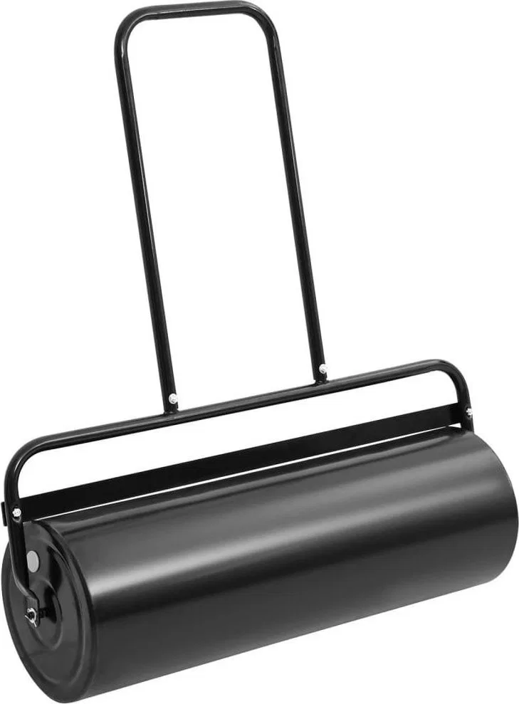 vidaXL Rasenwalze mit Griff, schwarz, 63 l, Eisen und Stahl