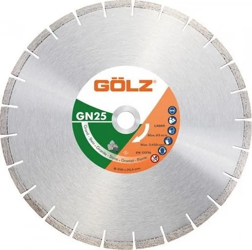 Beschaffung einer Diamantscheibe für Granit GOLZ GN25, Ø 350 x 25,4 mm
