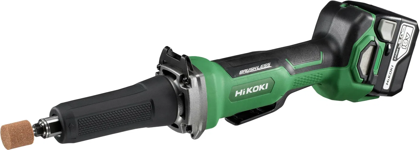 HIKOKI. GERADSCHLEIFER 18 V   GP18DB WGZ 2x5,0 Ah BL SPEED CONTROL DEAD SWITCH KOFFER
