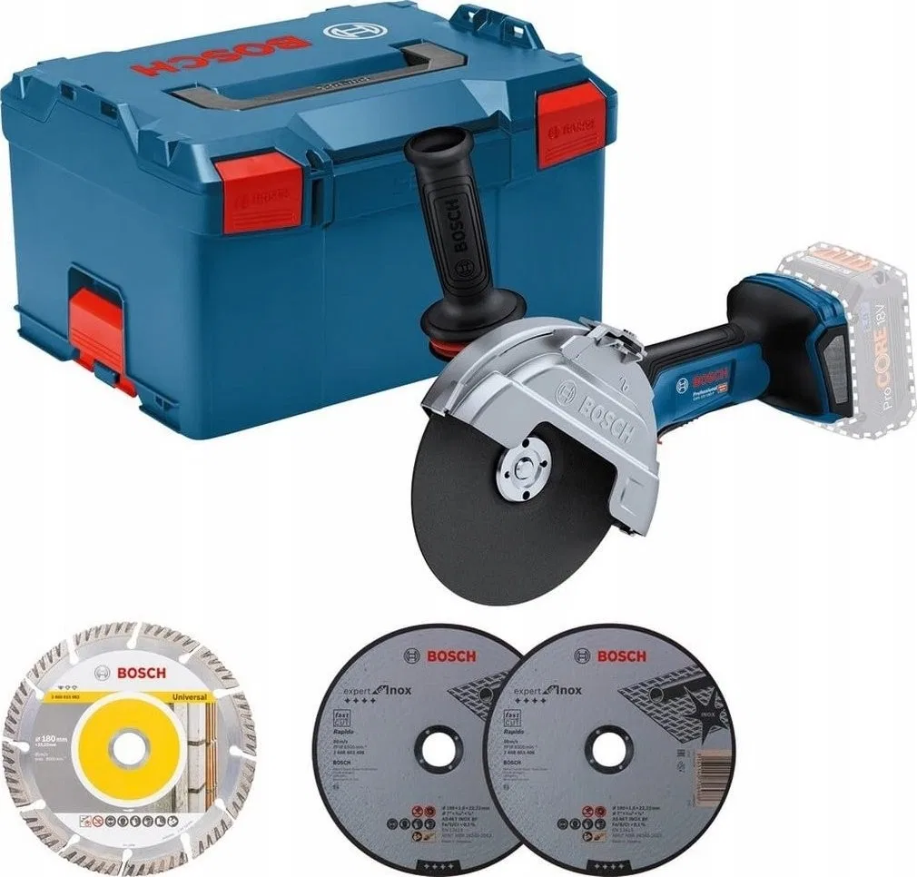 Bosch Akku-Winkelschleifer BITURBO GWS 18V-180 P Professional solo, 180 mm (blau/schwarz, ohne Akku und Ladegerät)